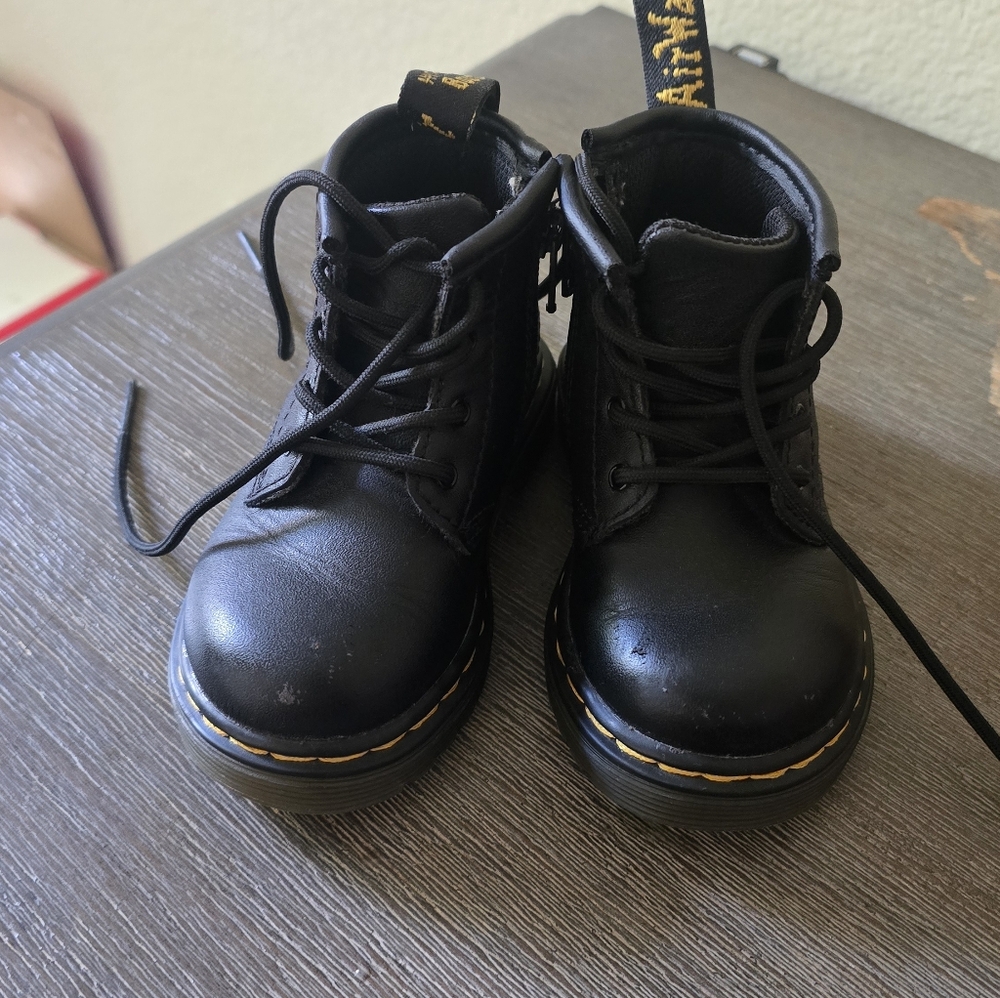 Dr. Martens Black Kids Boots